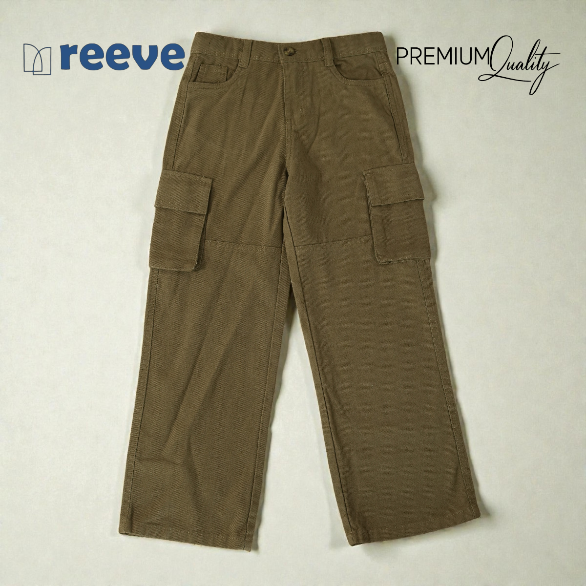 REEVE Kids Premium Essential Cargo Pants - Coffee Brown