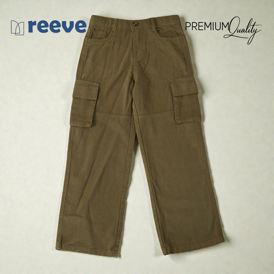 REEVE Kids Premium Essential Cargo Pants - Coffee Brown
