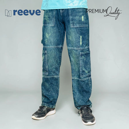 Premium 6-Pocket Baggy Cargo Jeans