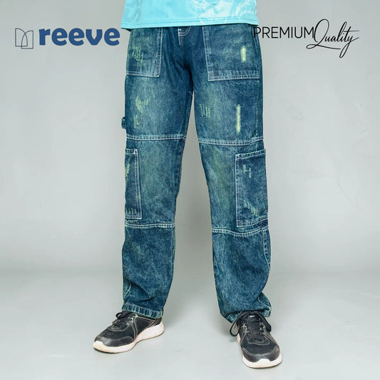 Premium 6-Pocket Baggy Cargo Jeans