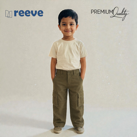 REEVE Kids Premium Essential Cargo Pants - Coffee Brown