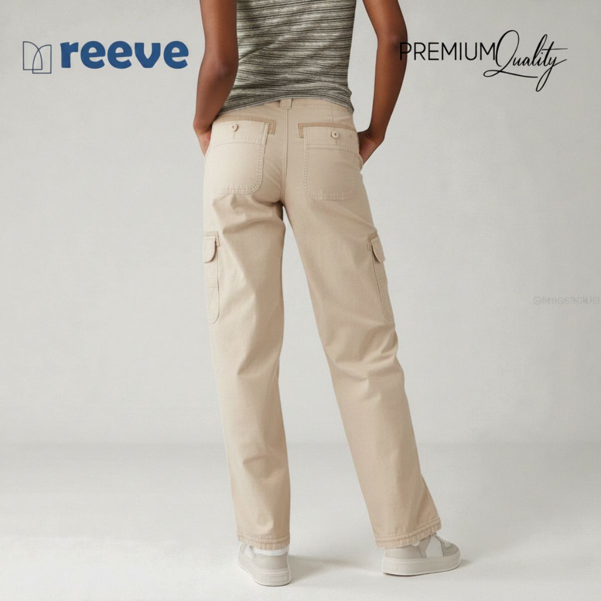 REEVE Premium Unisex Stretch Convertible Baggy Cargo Joggers