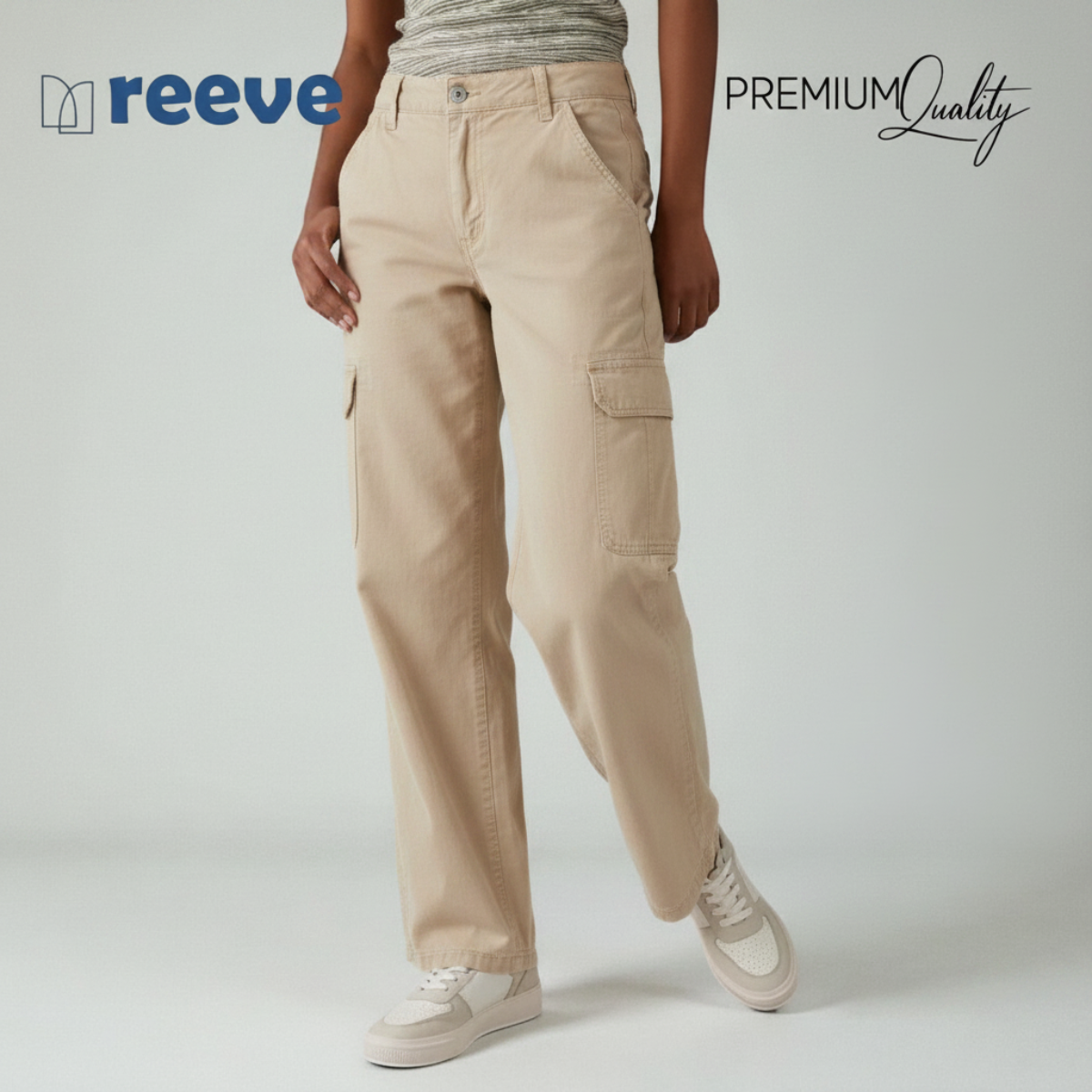 REEVE Premium Unisex Stretch Convertible Baggy Cargo Joggers
