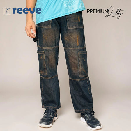 Premium 6-Pocket Baggy Cargo Jeans
