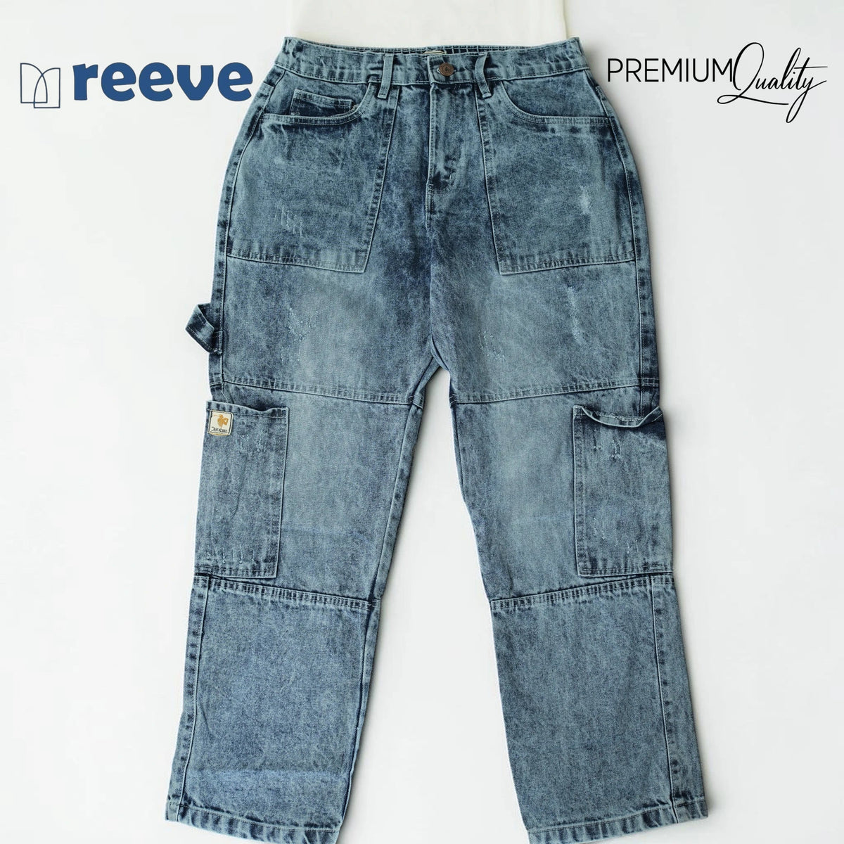 Premium 6-Pocket Baggy Cargo Jeans